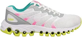 K-Swiss Kid's Tubes Comfort 200 Training Shoe, Highrise/Neon Pink/Neon Teal/Opt Yellow, 4 M
