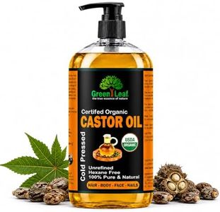 Organic Castor Oil 250ML, Pure Cold-Pressed, Hexane Free for Hair Growth, Eyebrows, Eyelashes, All Natural Premium Quality - Moisturises & Protects Dry Skin (Pump Black or White)