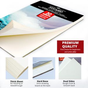 NUCASSO A4 Watercolour Paper 300gsm – Cold Pressed Art Pad