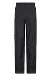 Mountain Warehouse Downpour Mens Waterproof Overtrousers - Rain Pants Black X-Small