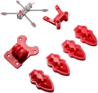 Drone Frame Kit Compatible with MARK4 5–9 Inch FPV Racing Drone – 5 Inch Drone Frame, 3D Printed Motor and Antenna Base Spare Parts, Durable Lightweight Design for RC FPV Builds (RED)