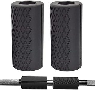 Taicols Grip Fat Bar, 1 Pair Dumbbell Fat Barbell Grips, Thick Bar Grips for Weightlifting Fitness Bar Handle Silicone Non-Slip Protective Pad, Dumbbell Handles Stress ​Relieve Grip Hand Protector