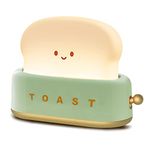 ELEPHANTBOAT® Desk Lamp Cute Cartoon Toaster Lamp Desk Lamp Night Light for Kids Room Smile Toaster Night Light Warm Dimmable Night Light with Timing Function USB Rechargable Night Light (Modern)