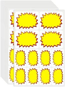BESARME Garage Sale Stickers, Disposable Yard Sale Price Stickers 2"x 3"& 3"x 4" Removable Adhesive Price Tags for Retail Flea Market Community Events County Fairs (504 Pcs)