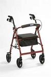 Drive Medical Lightweight Aluminium Folding Rollator Shopping Trolley Red Colour