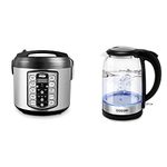 Aroma Housewares ARC-5000SB Digital Rice Cooker + COSORI Electric Kettle (1.7L, 1500W) Bundle