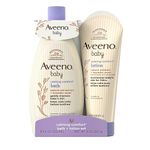 Aveeno Baby Calming Comfort Bath & Lotion Set with Natural Oat Extract, Lavender & Vanilla, 2 Items