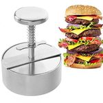 OUKEYI Burger Press, Stainless Steel Adjustable Hamburger Patty Maker Mold， Non Stick Patty Hamburger Patty Maker, Ideal for Beef Veggie Burger BBQ Barbecue Grill