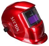 SIXTOL Welding MASK 2 Solar Automatic Darkening Welding Helmet Welding Mask Grinding Function Wide Shade 4/9-13 Welding Helmet for Tig Mig Arc Red