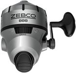 Zebco 888 Spincast Fishing Reel, Size 80 Reel, Changeable Right- or Left-Hand Retrieve, Built-in Bite Alert, 2.6:1 Gear Ratio, Pre-spooled with 25 lb Zebco line, Silver