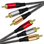 Audio Video RCA Cable 3m,Yeung Qee 3RCA Male to 3RCA Male Composite AV Cable Compatible with Set-Top Box,Speaker,Amplifier,DVD Player and More (3M)