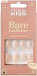 KISS Bare-But-Better Press-On Nails, Nail Glue Included, Embrace It, Light Nude, Medium Length, Coffin Shaped, 31 Ct.