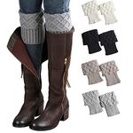 Womens Boots Cuff Socks Leg Warmers Girls Crochet Knitted Boots Socks