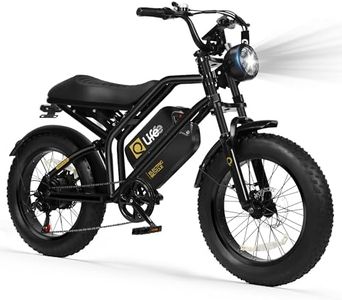 Qlife Electric Bike for Adults/Teens Spark-1800W Peak Motor 20" Fat Tires 20+MPH Electric Dirt Bike, 1498Wh Battery Ebike, Dual Suspension & Brakes Electric Motorcycle, 7-Speed Bicycle, Black