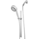 Waterpik Slide Rail Hand Held Shower Head Chrome Height Select with PowerPulse Therapeutic Massage Spray