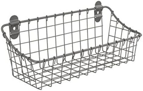 Spectrum Diversified Small Vintage Cabinet & Wall Mount Basket, Industrial Gray