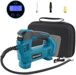 Tire Inflator Portable Air Compressor, Auto Tire Pump with Digital Pressure Gauge 150PSI for Car, Truck, Bikes, Ball，Compatiable with MAKITA 18V Batteries (NO BATTERY)