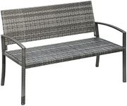 Outsunny Rattan Wicker Loveseat Gar