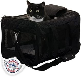 Sherpa Original Deluxe Travel Pet Carrier, Airline Approved - Black Lattice, Large