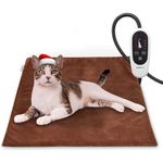 BurgeonNest Pet Heating Pad for Dogs Cats with Timer, 28" x 16" / 18" x 16" Upgraded Electric Heated Dog Cat Pad Temperature Adjustable Pet Bed Warmer Blanket Mat Auto Power-Off