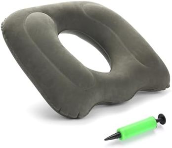 MosQler Coussin en forme de beignet pour hémorroïdes, coussin de coccyx avec pompe à air, coussin d'hémorroïde, coussin en forme de donut pour douleurs au coccyx, coussin gonflable en forme de donut