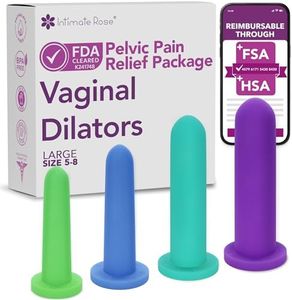 Intimate Rose Large 4-Pack Silicone Dilators for Women & Men, Sizes 5-8