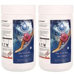 BLUE SPARKLE 2 Kg Chlorine Tablets Dispenser Tablets Slow release, Suitable for All Hot Tubs, Spas and Swimming Pools Water Treatment 100 x 20g