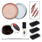 Halloween SFX Makeup Kit Fake Blood Scar Wax Halloween Special Effects Professional Makeup Kit with Spatula+Stipple Sponges+Castor Sealer+Sticker for Halloween Zombie Vampire Stage Makeup