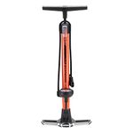 Schwinn Air Center Plus Floor Bike Pump, Pressure Gauge, Pumps 120 Max PSI, Dual Head Fits Schrader and Presta Valve Types, Wide Metal Base, Orange