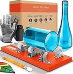 Home Pro Shop Premium Glass Bottle Cutter & Glass Cutter Tool Kit- Wine Bottle Cutter DIY Tool- Glass Bottle Cutter Kit for Round Bottles - Glass Cutting Kit w/Safety Gloves & Accessories