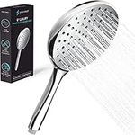 SparkPod High Pressure Handheld Shower Head - Extra Large 15CM Wide Coverage - Mobility for Kids & Seniors - Touch to Clean Nozzle - Tool-Free Installation - Engineered for Durability - Pet Friendly