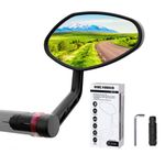 RBRL New Bar End Bike Mirror, Rotatable HD Crystal Safety Bike Mirror Rear View Mirrors, Wider Vision Shockproof Bicycle Mirror, Universal Bicycle Mirrors for Electric Bike (Right)