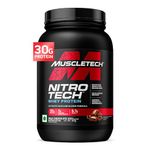 MuscleTech Nitro-Tech Whey Protein, 907g (2lbs), Milk Chocolate, 30g Protein, 3g creatine monohydrate, 6.7g BCAA, ultimate muscle building formula, increase strength & performance