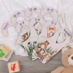 Wooden Baby Closet Dividers by Month Cute Woodland Boutique Nursery Clothing Organizer System Premium Wood (Set of 8)