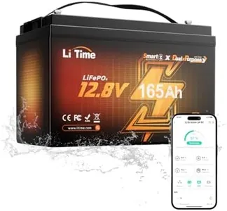 Litime 12V 165Ah Dual Purpose LiFePO4 Lithium Marine Starting Battery, 1200CCA, Deep Cycle Cranking & Storage Battery for Boat, Group 31, Compatiable with Mercury, Honda, Suzuki, Evinrude