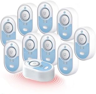 LSENTLY Water Leak Detector Supports 5 Years Standby Time, LED Indicator & 100dB Leak Alarm & Low Battery Reminder Water Alarm, IP66 Waterproof for Home, 10 Pack (Cannot Connect Wi-Fi)