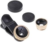 POPETPOP Phone Camera Lens- 3 in 1 Cell Phone Camera Lens Kit Phone Lens Kit with Super Wide Angle Macro Fisheye for Smartphone Camera