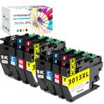 Compatible LC3013 Ink Cartridges Replacement for Brother LC-3013 LC 3013 XL Ink Work with Brother MFC-J491DW MFC-J497DW MFC-J690DW MFC-J895DW Printer (2BK, 2C, 2M, 2Y)