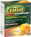 Lemsip Max Cold and Flu Hot Drink with Decongestant Honey and Ginger (Count of 10)