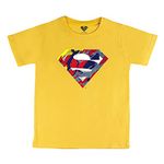 Amazon Brand - Jam & Honey Boy's Superman Regular T-Shirt (JHWBSMBCT016_Yellow 2-3Y)