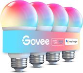 Govee Smart Light Bulbs 1200 Lumens, Color Changing Light Bulbs RGBWW Dimmable, Works with Alexa & Google Assistant, Color Lights Bulb, 12W 85W Equivalent A19 LED Bulbs for Bedroom Living Room, 4 Pack