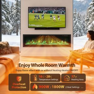 INMOZATA 3-in-1 Electric Fireplace Heater – Freestanding with Remote