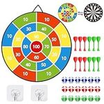 29 Inches Double-Sided Kids Dart Board Set, Boys Toys Double Sided Dartboards with 20 Sticky Balls, 8 Darts, Indoor Outdoor Party Games Toys Gifts for 4 5 6 7 8 Year Old Boy Girl and Adult