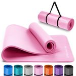 KG Physio Yoga Mat - Thick Yoga Mats for Women & Men, High-Density NBR Foam Excercise Mat, Non-Slip & Sweat-Resistant, Ideal for Pilates, Home Fitness and Home Workout - Strap Included