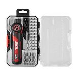 SKIL Twist 2.0 Rechargeable 4V Screwdriver with Pivoting Head, Torque Setting, USB-C Charging Cable, 28 PC Bit Set & Carrying Case- SD5619-02