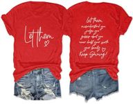 Let Them Misunderstand You T Shirts Womens Funny Letter Graphic Casual Short Sleeve Tops (1PC Printed Front and Back)