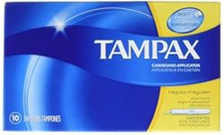 Tampax Tampons with Flushable Applicator Regular Absorbancy - 10 each (12 Boxes)