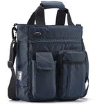 Messenger Bag Men Shoulder Crossbody Laptop Business Bag Nylon for Travel Work (Navy Blue)