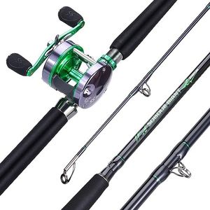 Sougayilang Catfish Baitcast Reel and Fishing Rod Combo, Conventional Fishing Reel & 2pcs Catfish Casting Rod,Comfortable EVA Non-Slip Grips,Aluminum Reel Seat for Big Saltwater Game Fish