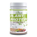 MYHERB Plant Protein Powder | Pea And Brown Rice Protein Powder | Vegan High Protein Powder | 27 gm Protien,21 Vital,6 gm BCCAs | Sugar Free | For Men and Women | Chocolate Flavour (1 Kg)